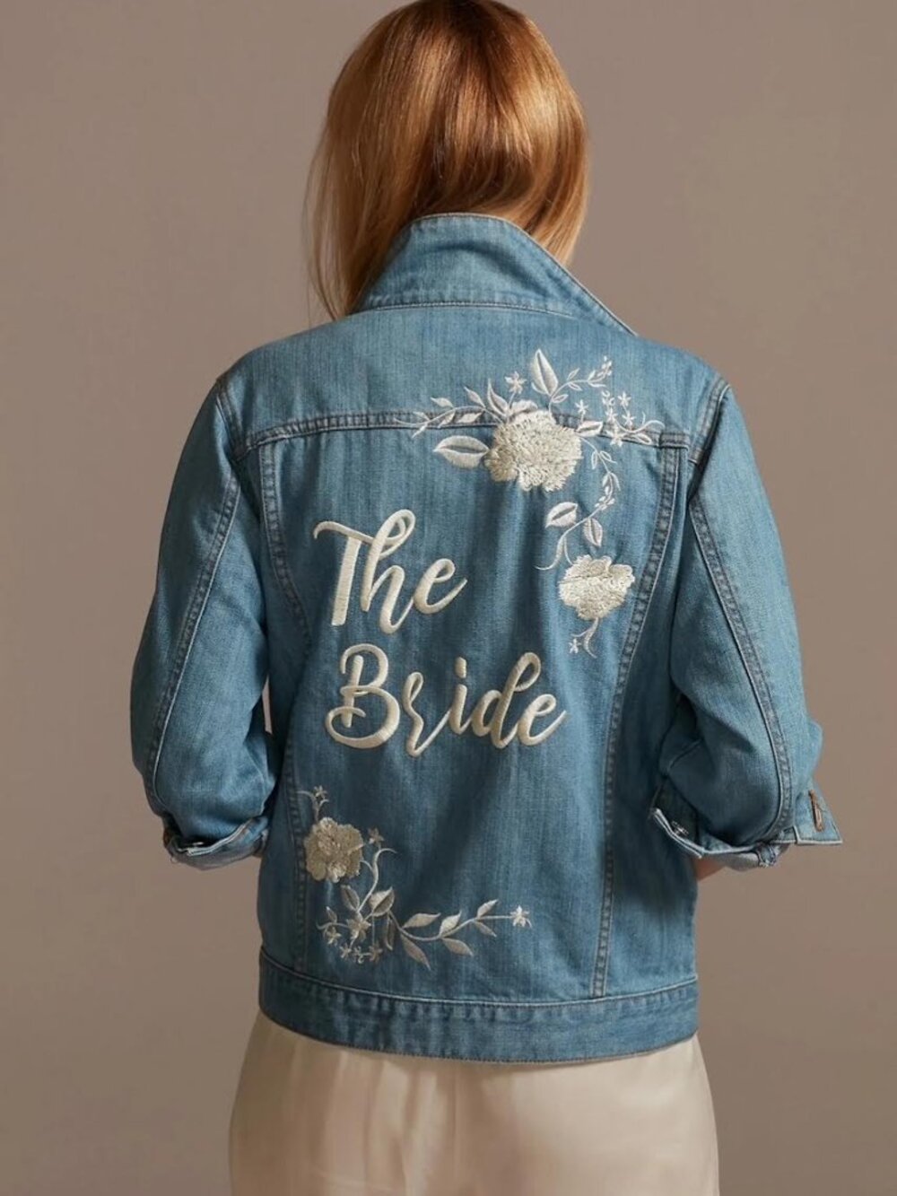 "The Bride" Bridal Denim Jacket - David's Bridal (L)